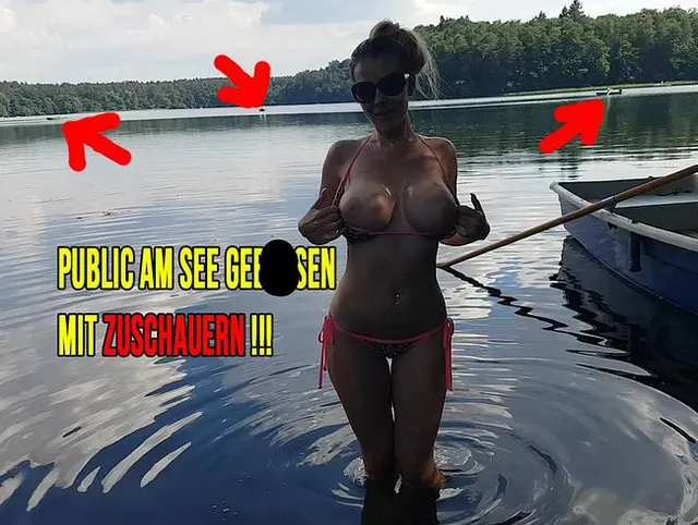 Public am See geblasen mit Zuschauern !!!