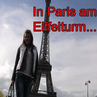 In Paris am Eiffelturm...